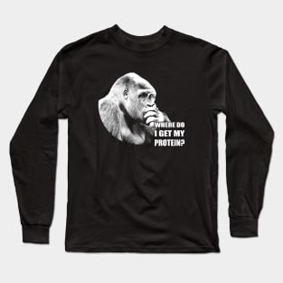 Vegan Gorilla Long Sleeve T-Shirt